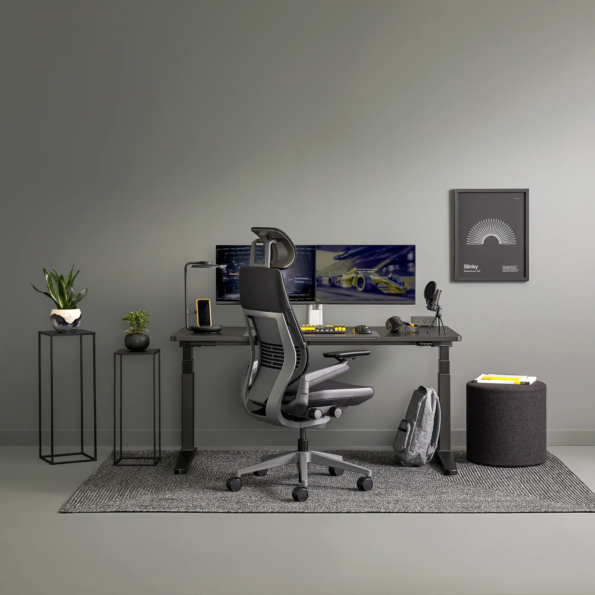 Con reposa cabeza / 3D Knit Negro 01+Era Ónix CSE14