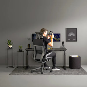 Con reposa cabeza / 3D Knit Negro 01+Era Ónix CSE14